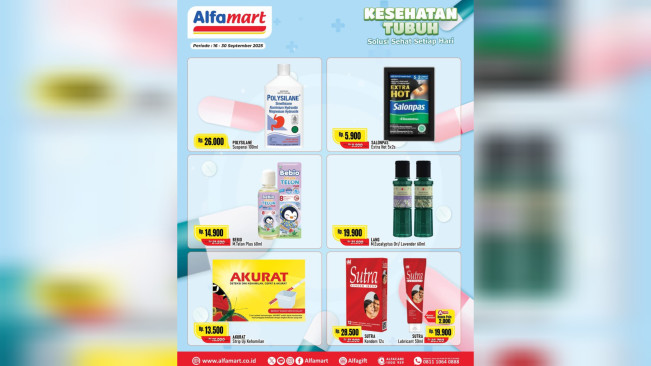 Promo produk kesehatan di Alfamart. [Instagram]